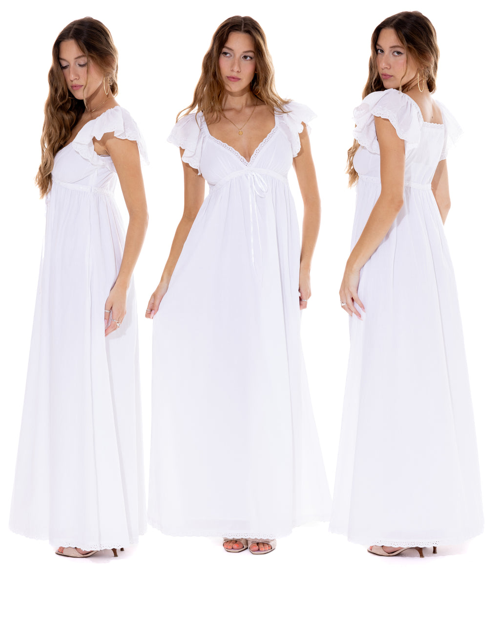 *Carly is wearing a size S and is 5'5" tall, with a 31" bust/32D, 25" waist, and 36" hips.*