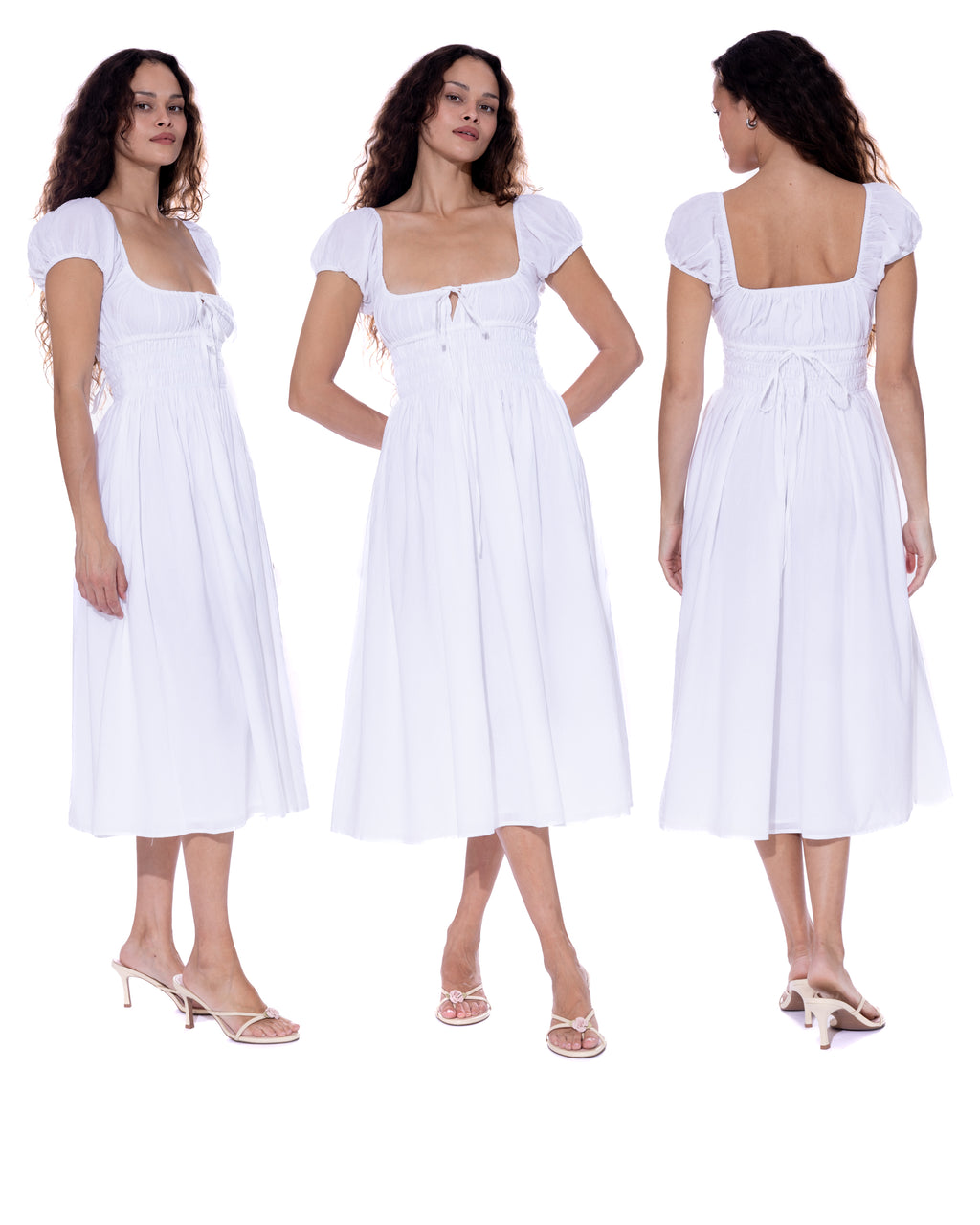 *Evelyn is wearing a size S and is 5'9" tall, with a 32" bust, 25" waist, and 37" hips.*