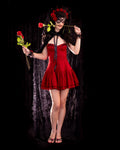Rose masquerade costume