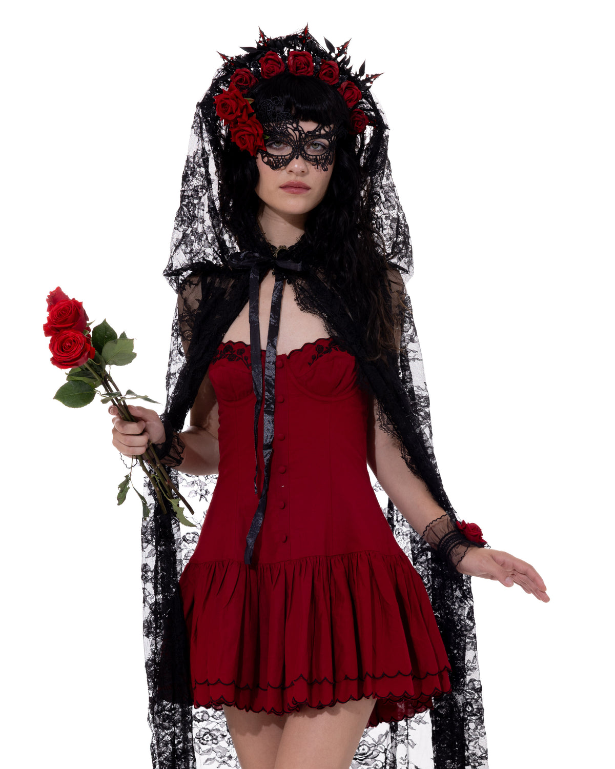 Rose masquerade costume