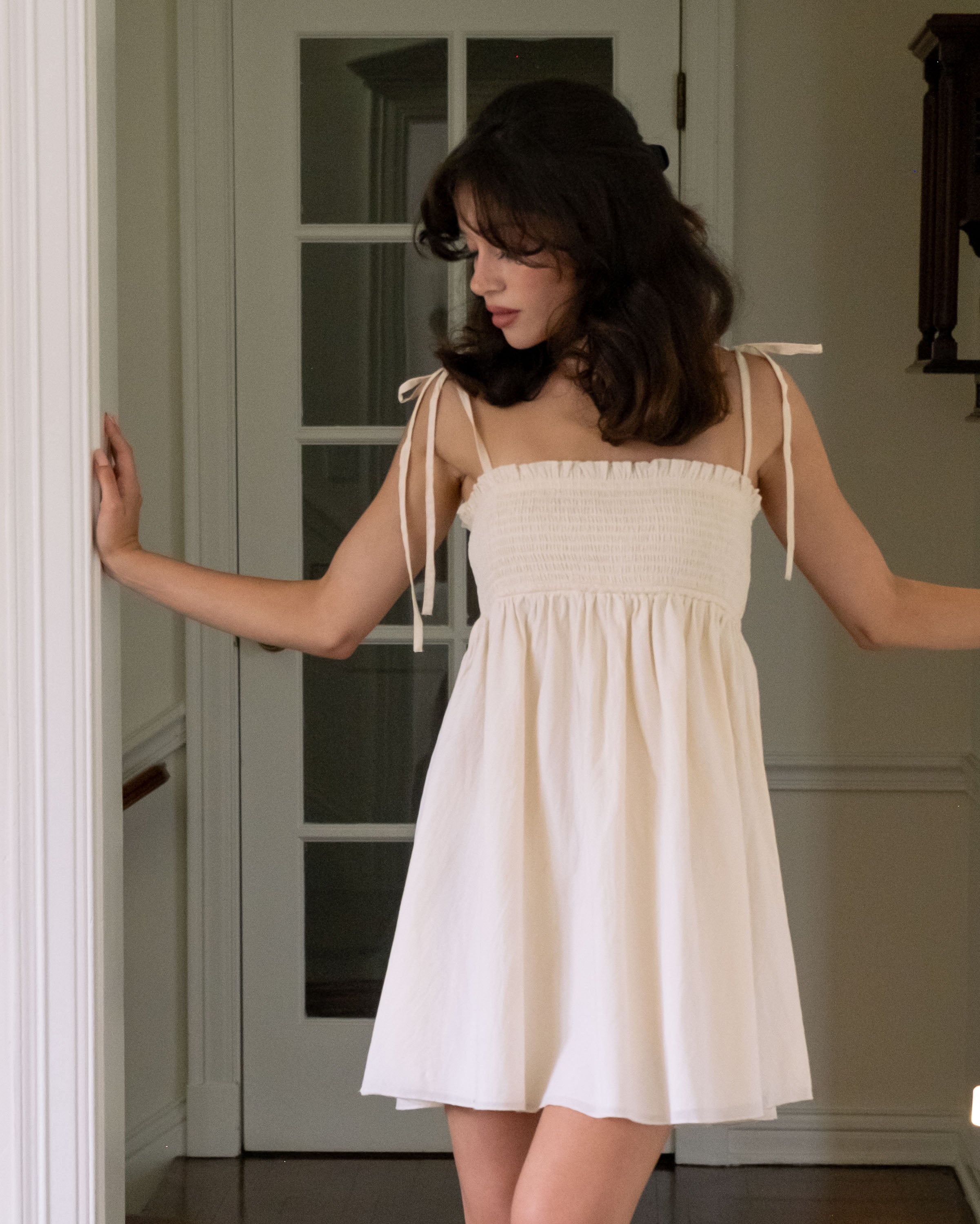 *Sierra is wearing size S and is 5'2" tall, with a 31" bust, 23" waist, and 34" hips.*