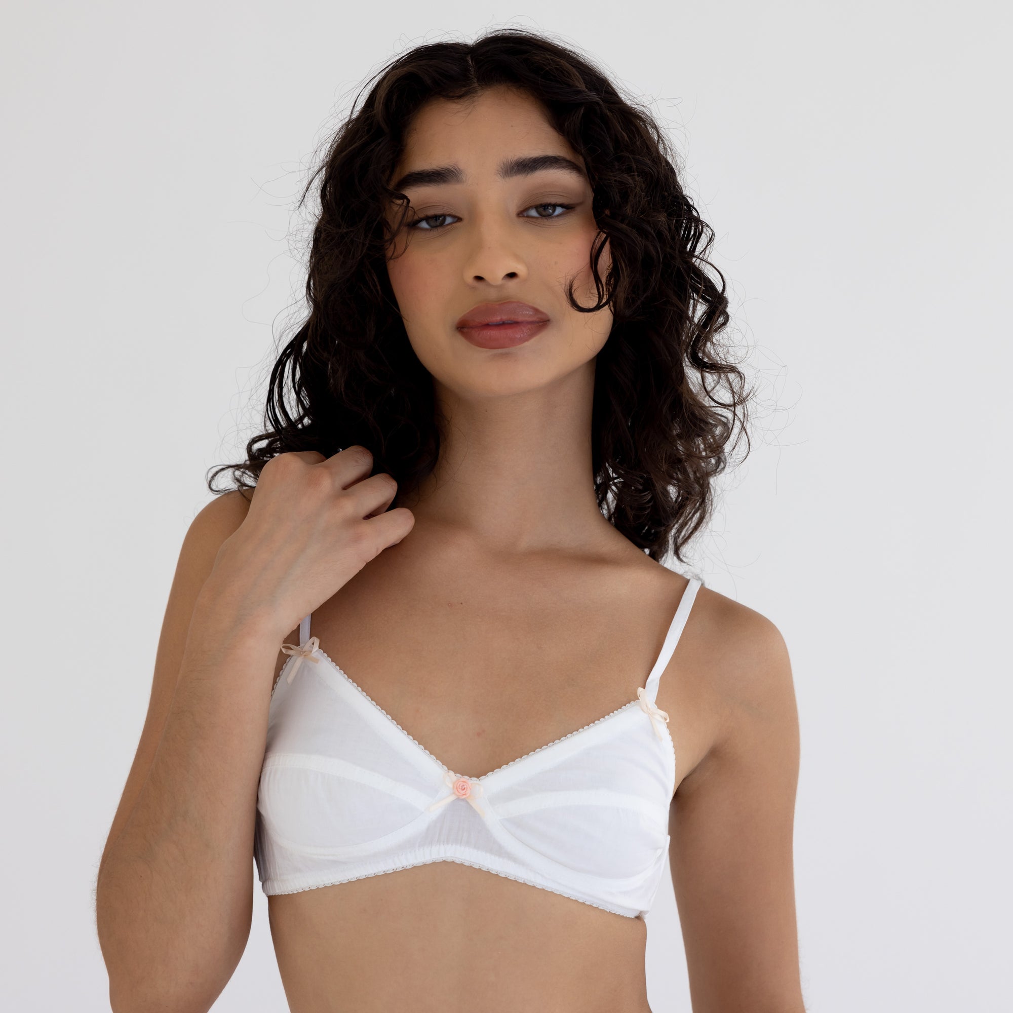 Tween Bralette w/ Lace Back - White - The Itsy Bitsy Boutique