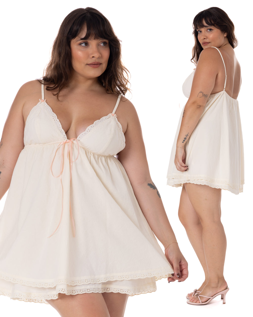 *Cassidy is wearing a size XL and is 5'3" tall, with a 40" bust, 37" waist, and 46" hips.*