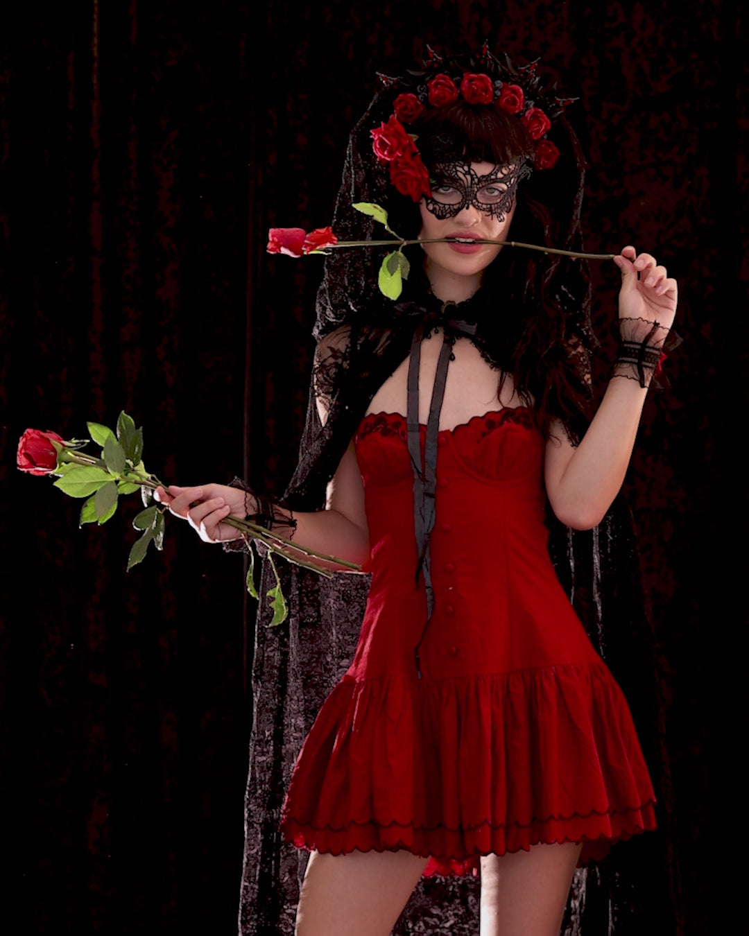 Rose masquerade costume