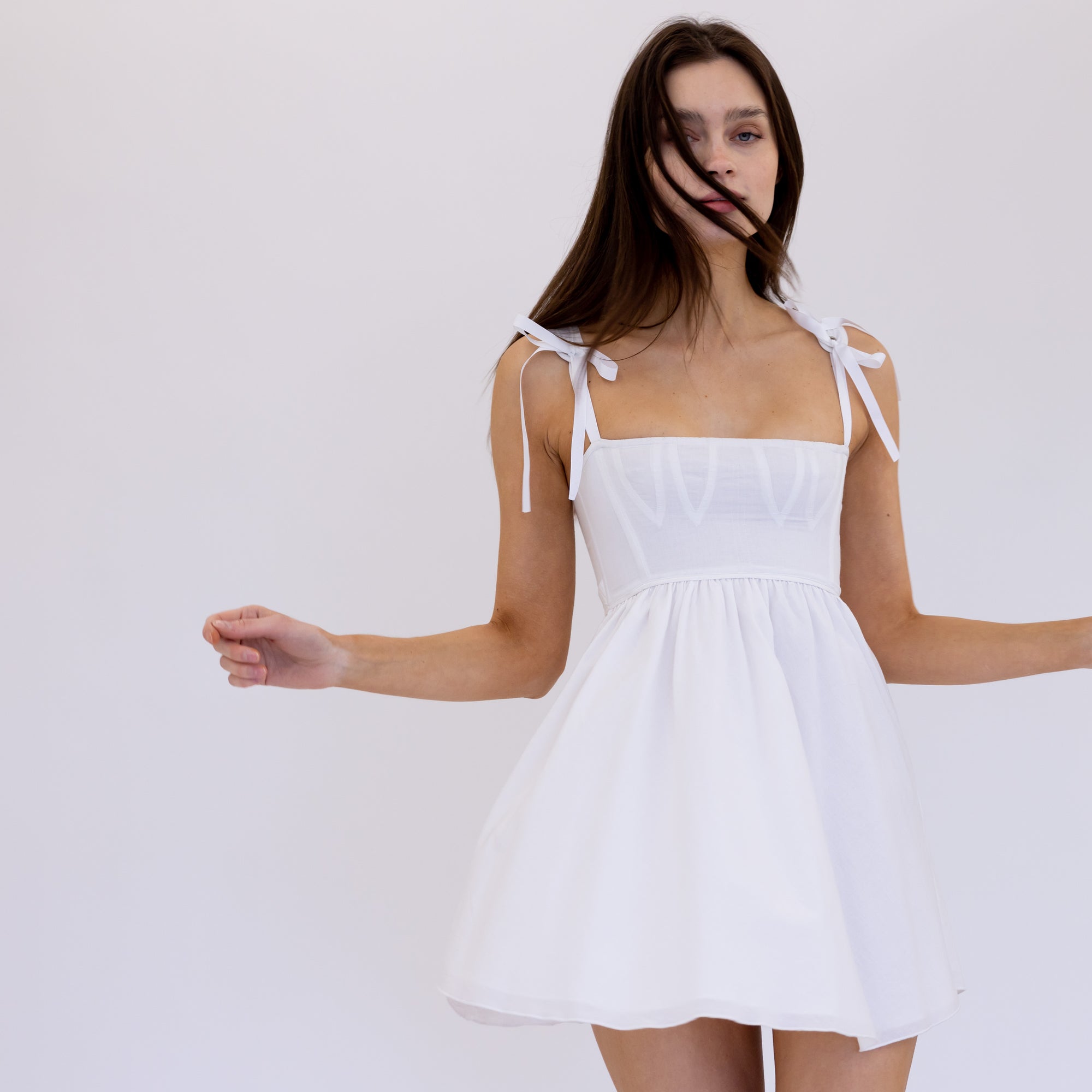 White dress with bra pads Size M